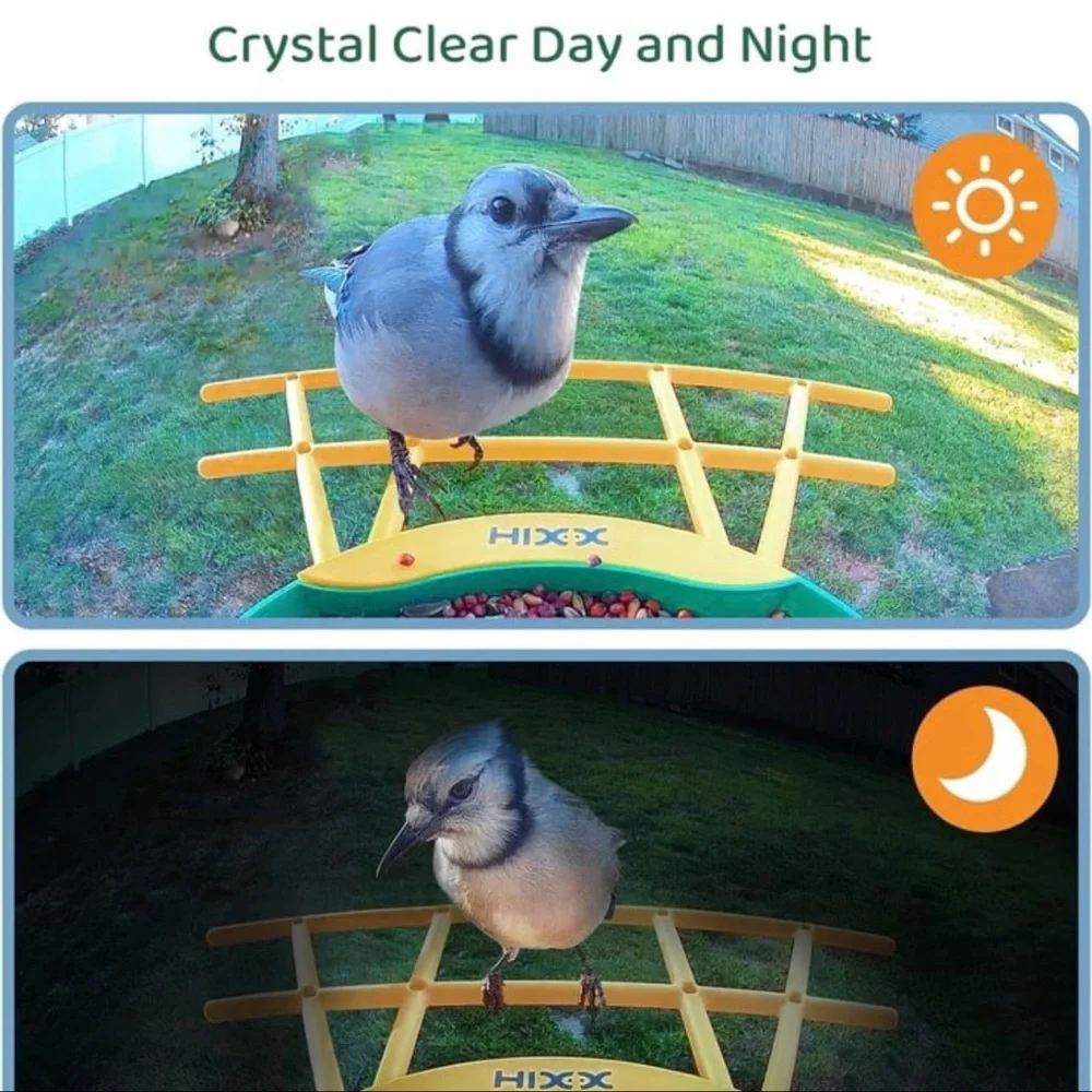 Bird Feeder with Camera Solar Powered, 2K Resolution Bird Camera Auto Capture